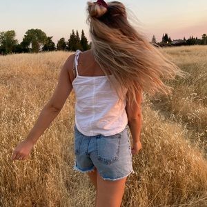 White Roxy tank top